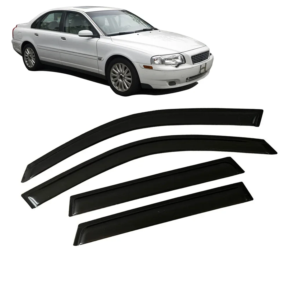 Window Visor for VOLVO S80 1999 2000 2001 2002 2003 2004 2005 2006 Weathershied Door Visor Wind Sun Rain Guards Side Window Wind