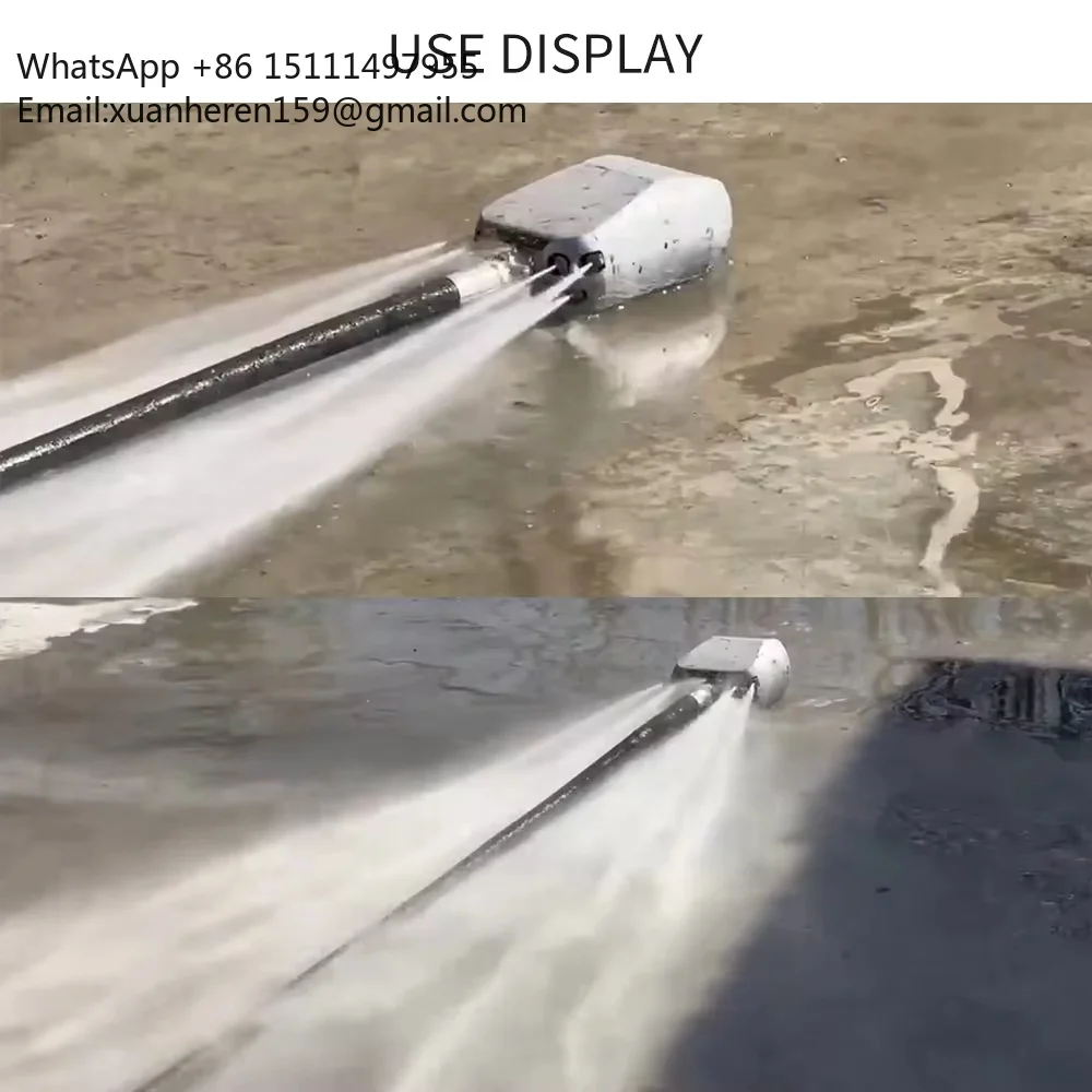 

Amjet Sewer Nozzle Pipeline Gravel Terminator Turbine Sewer Nozzle Minimum Flow Is 70 Liters