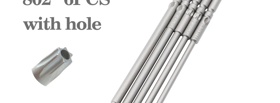 8pcs-11pcs 60mm/100mm long Torx screwdriver bit 800/801/802 electric screwdriver bit 4mm/5mm/6mm handle Screwdriver accessories