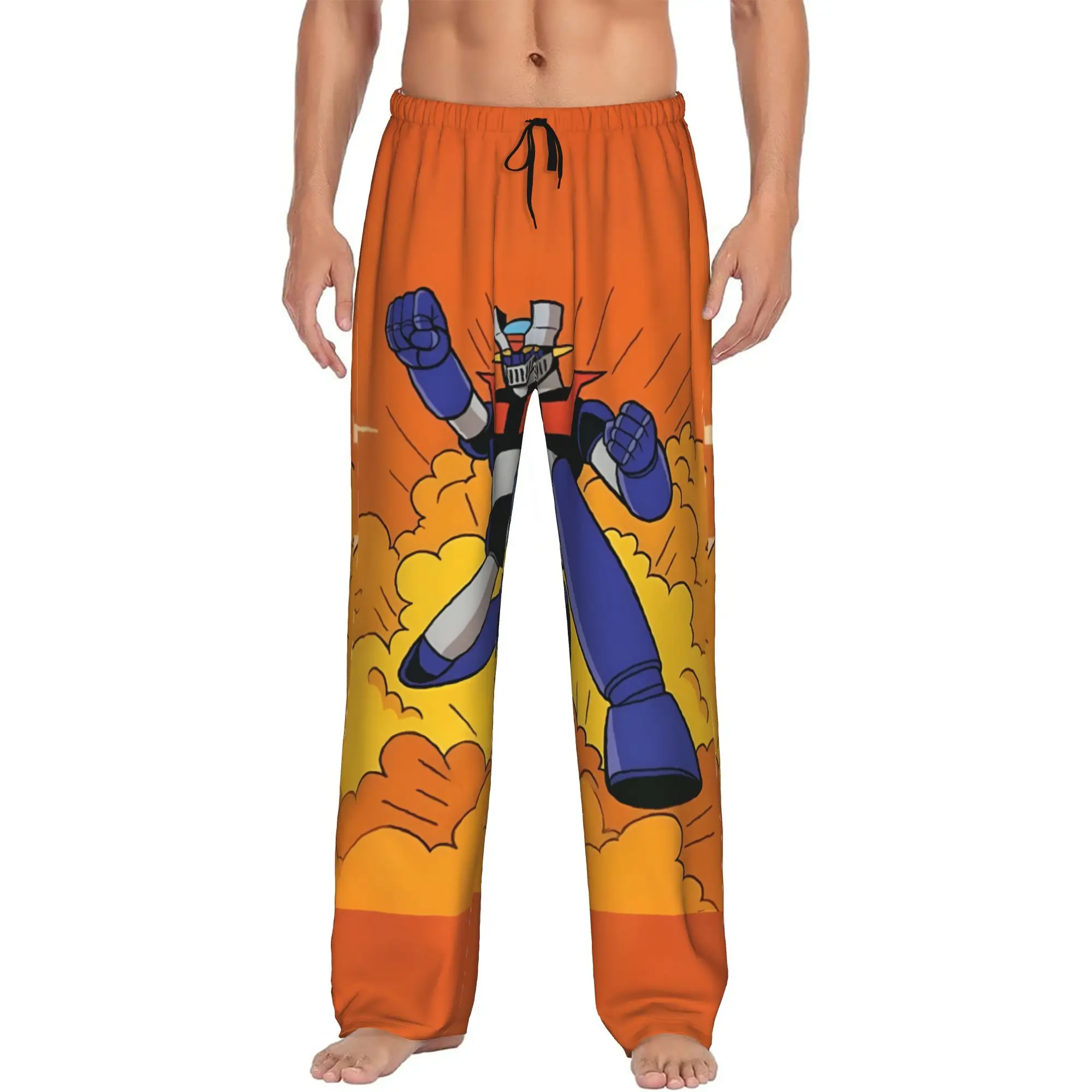 Custom M-Mazingered Z Pajama Pants Men Super Robot Sleepwear Lounge Sleep Bottoms Stretch with Pockets