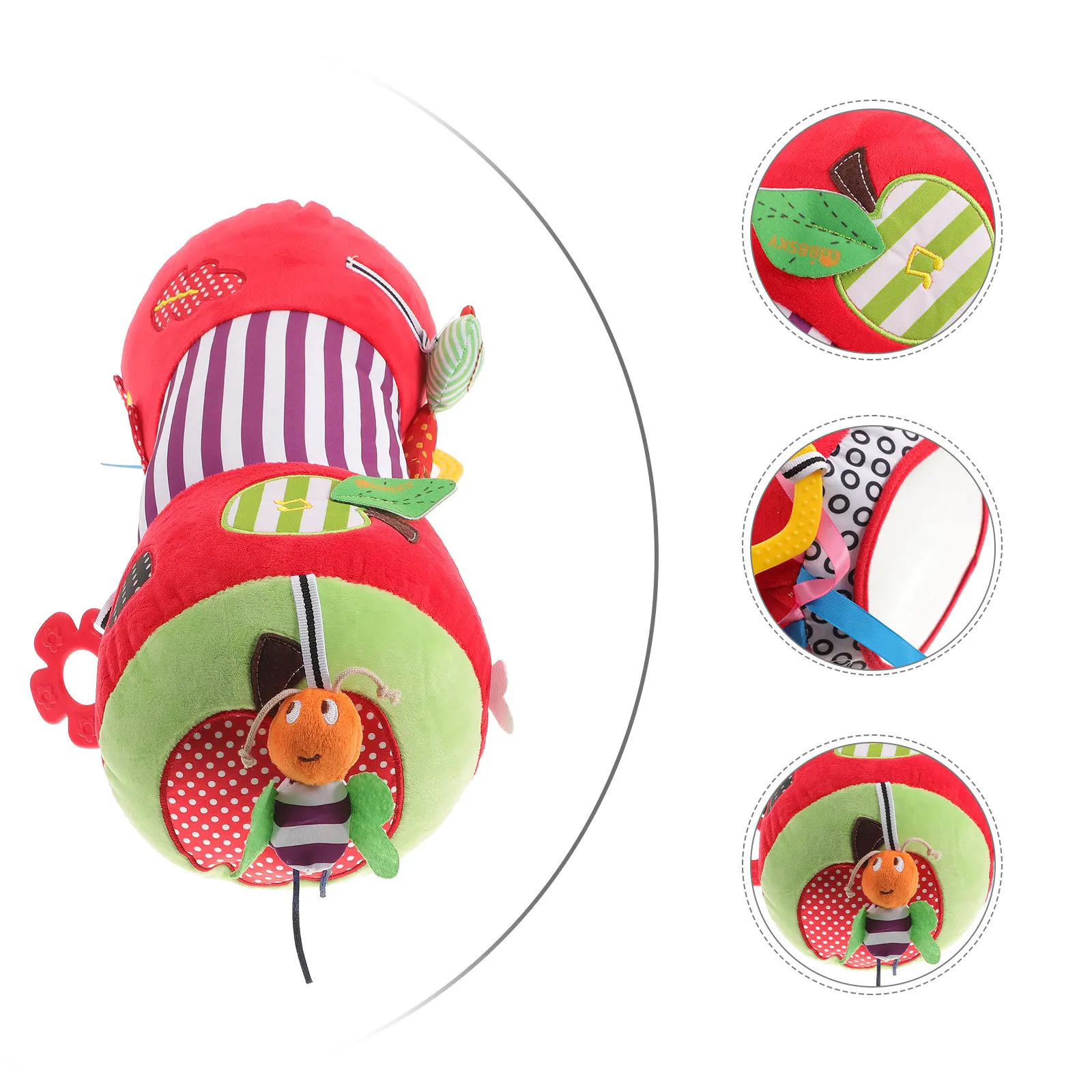 Multifunction Crawling Roller Pillow Apple Pattern Safe Baby Fitness Trainer Newborn Infant Toddler Development Pillow