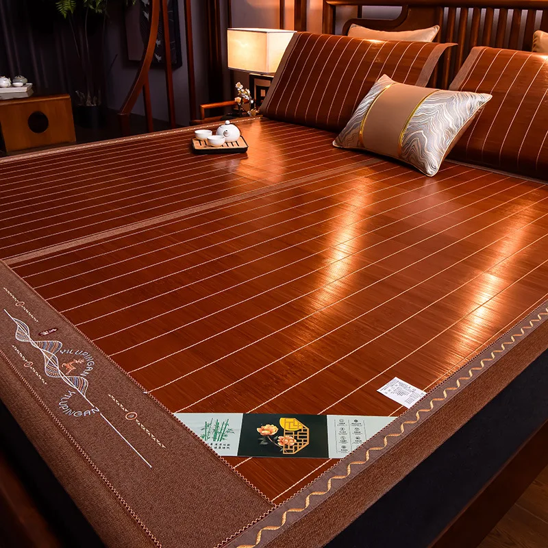 Bamboo Cooling Mat Double Sided Rattan Foldable Student Dormitory Bamboo Sleeping Mat Foldable Bamboo Sleeping Mat