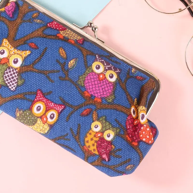 européen femmes hibou moraillon à main dame portefeuille pochette