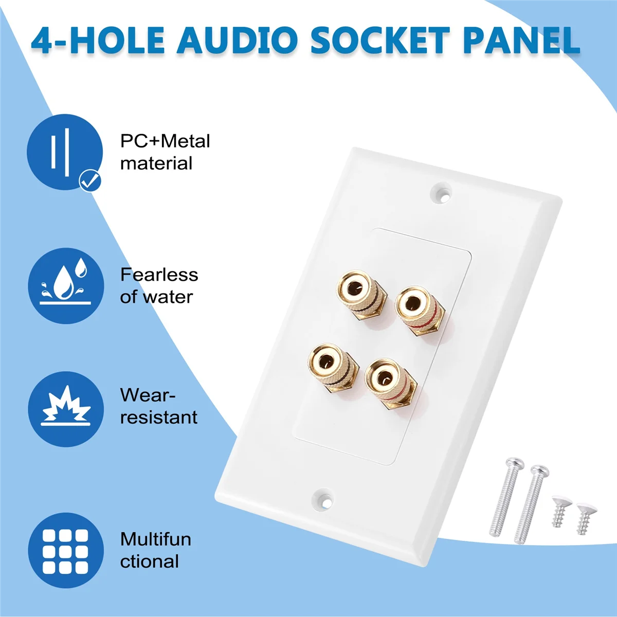 SMIEA 4 โพสต์แผ่นผนังลําโพงโฮมเธียเตอร์แผ่นผนังแผงเสียงสําหรับลําโพง 2 ตัว