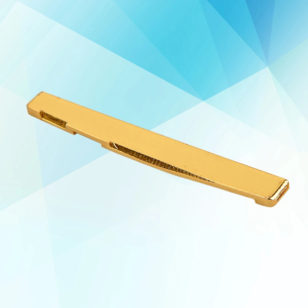 

Premium Brass Bridge Saddle Replacement for Acoustic Folk Guitar Bronze Saddle Gold Plated Guitar Parts Accessories