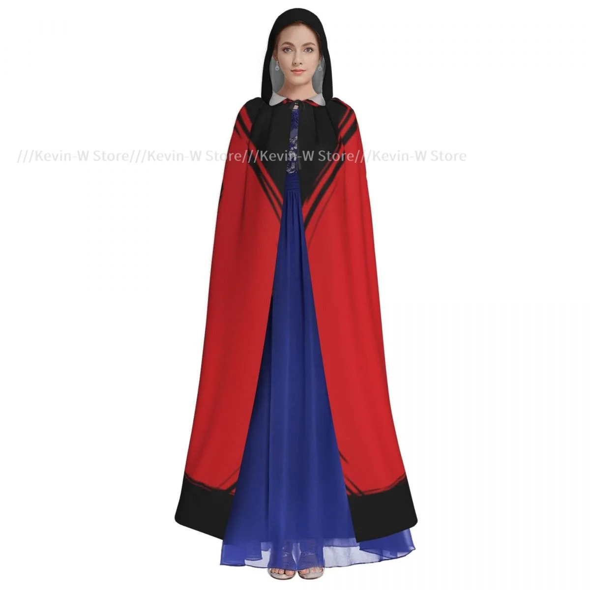 Unisex Witch Party Reversible Hooded Adult Vampires Cape Cloak Taekwondo High Kick