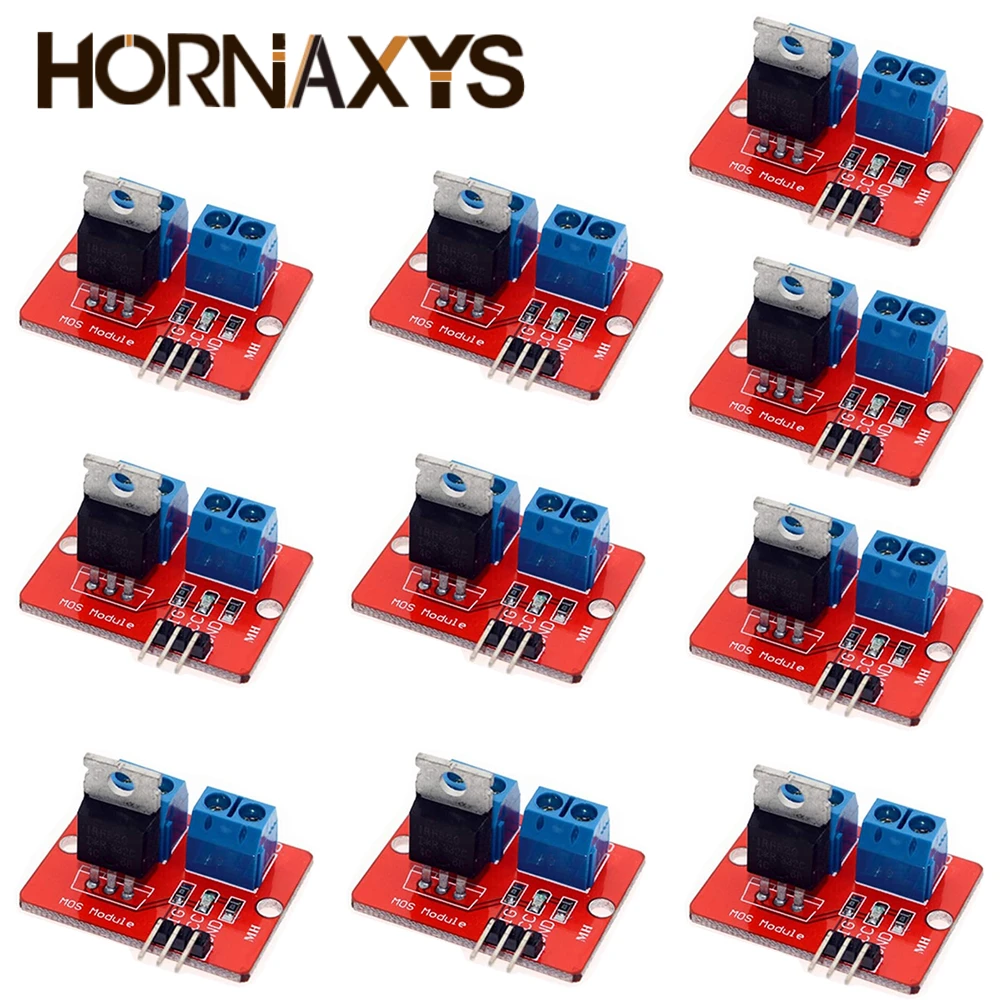 10pcs IRF520 MOS Driver Module PWM Dimmer 0-24V Top Mosfet Button IRF 520 For Arduino MCU ARM Raspberry pi