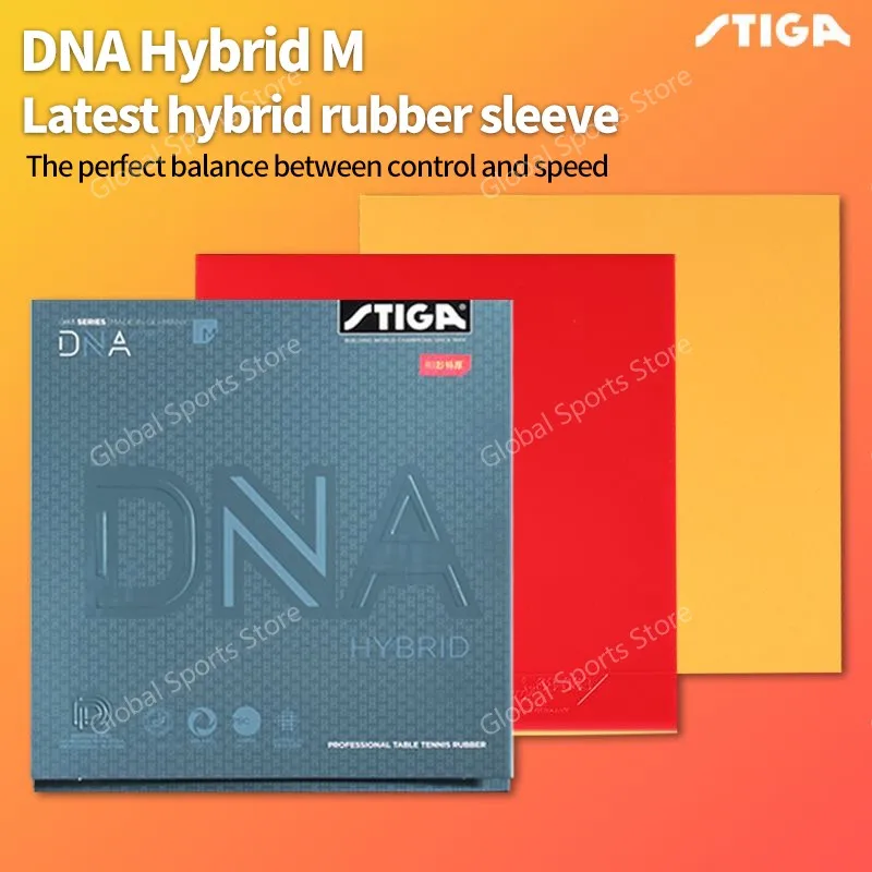 기존 STIGA DNA 하이브리드 탁구 고무 전문 반 끈적 스핀 Pips-in STIGA DNA 탁구 스폰지