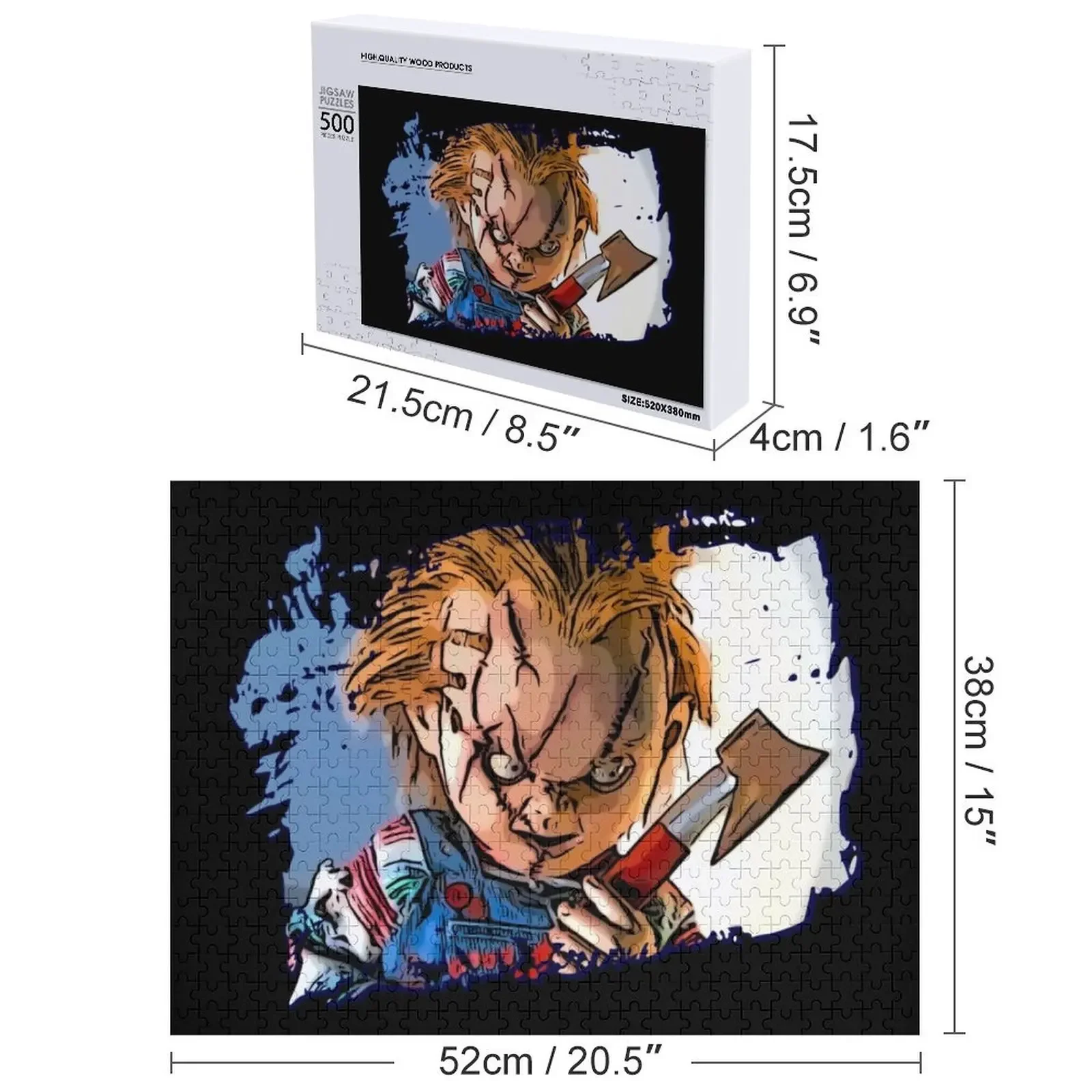 Chucky-Poupée de jeu pour enfants, puzzle en bois avec nom personnalisé, jouets de roman, cadeau pour enfant, 2022