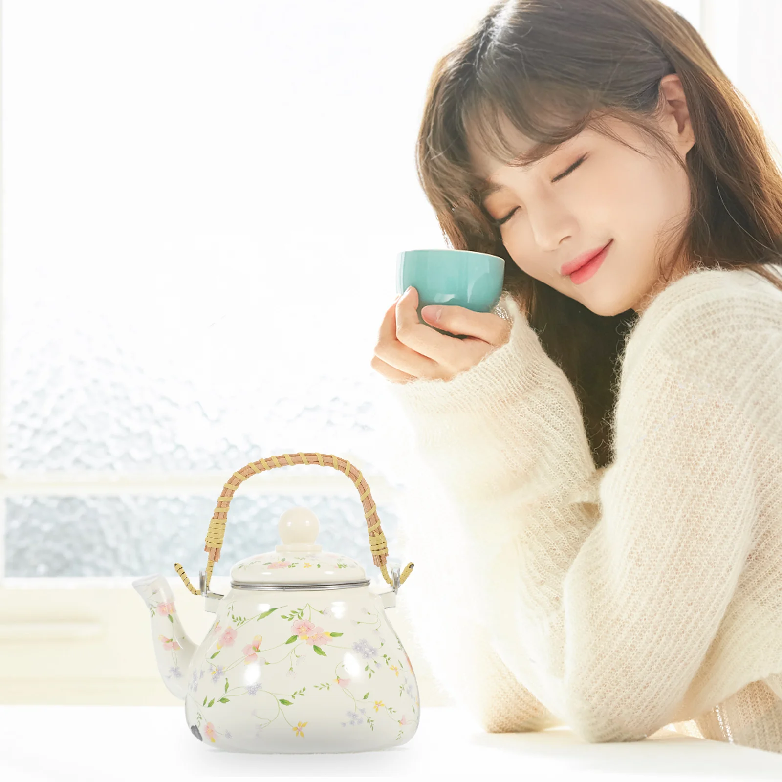 

2Pcs Bamboo Teapot Handle Replacement Heat Resistant Ergonomic Grip for Chinese Kung Fu Tea Pot Outdoor Gathering Decorative