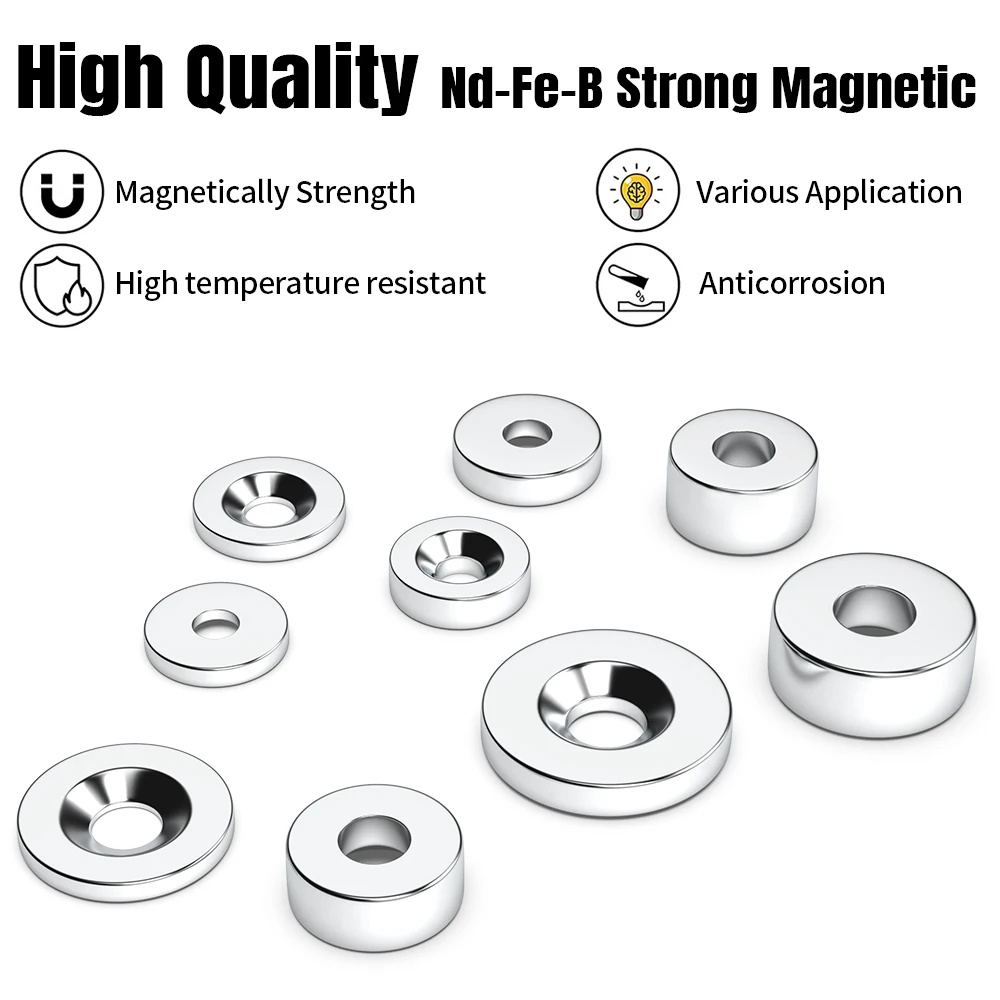 Super Strong Magnet 18/20/25/30mm X 3/5/10mm Hole5/6mm N35 Round Magnetic NdFeB Neodymium magnet Powerful Disc imanes with hole