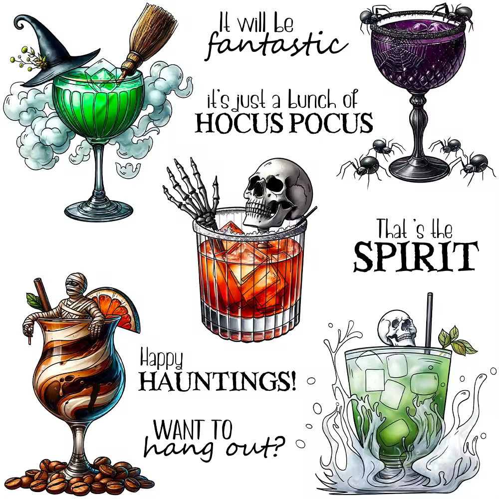 Mangocraft A Glass Bottle Of Halloween Cutting Dies Clear Stamp DIY Scrapbooking Supplies Metal Dies Silicone Stamp Cards Albums