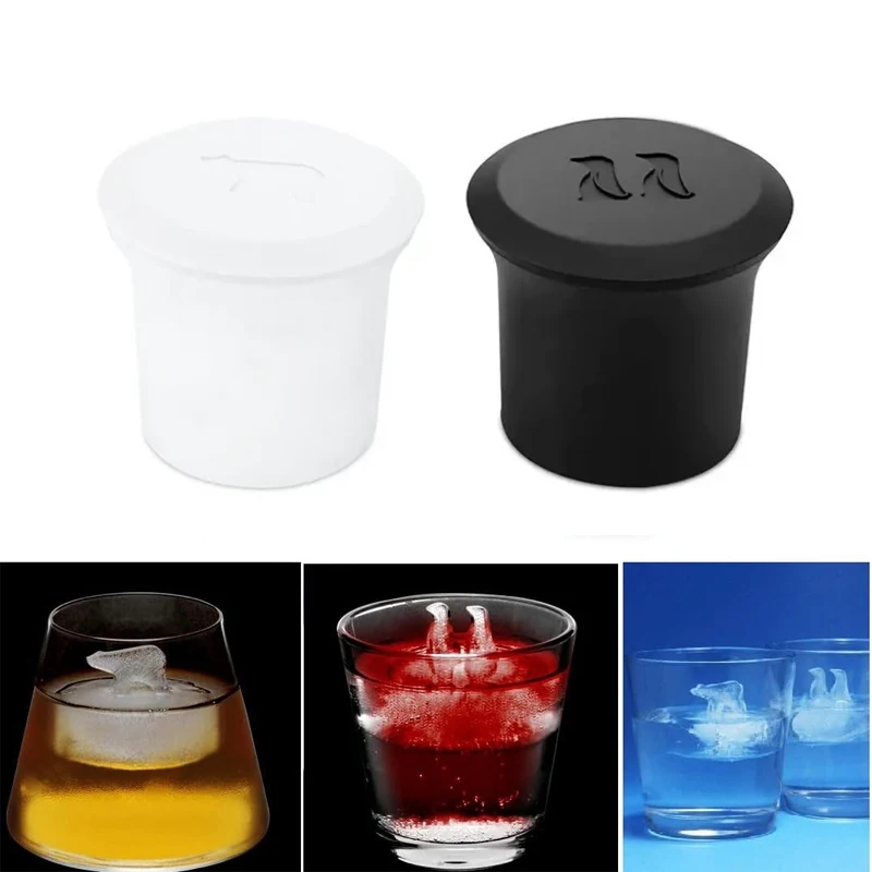 

Hot Silicone Ice Cube Mold Penguin Polar Bear Popsicle Molds Silicone Ice Cube Tray Maker Ice Trays Kichen Accessories