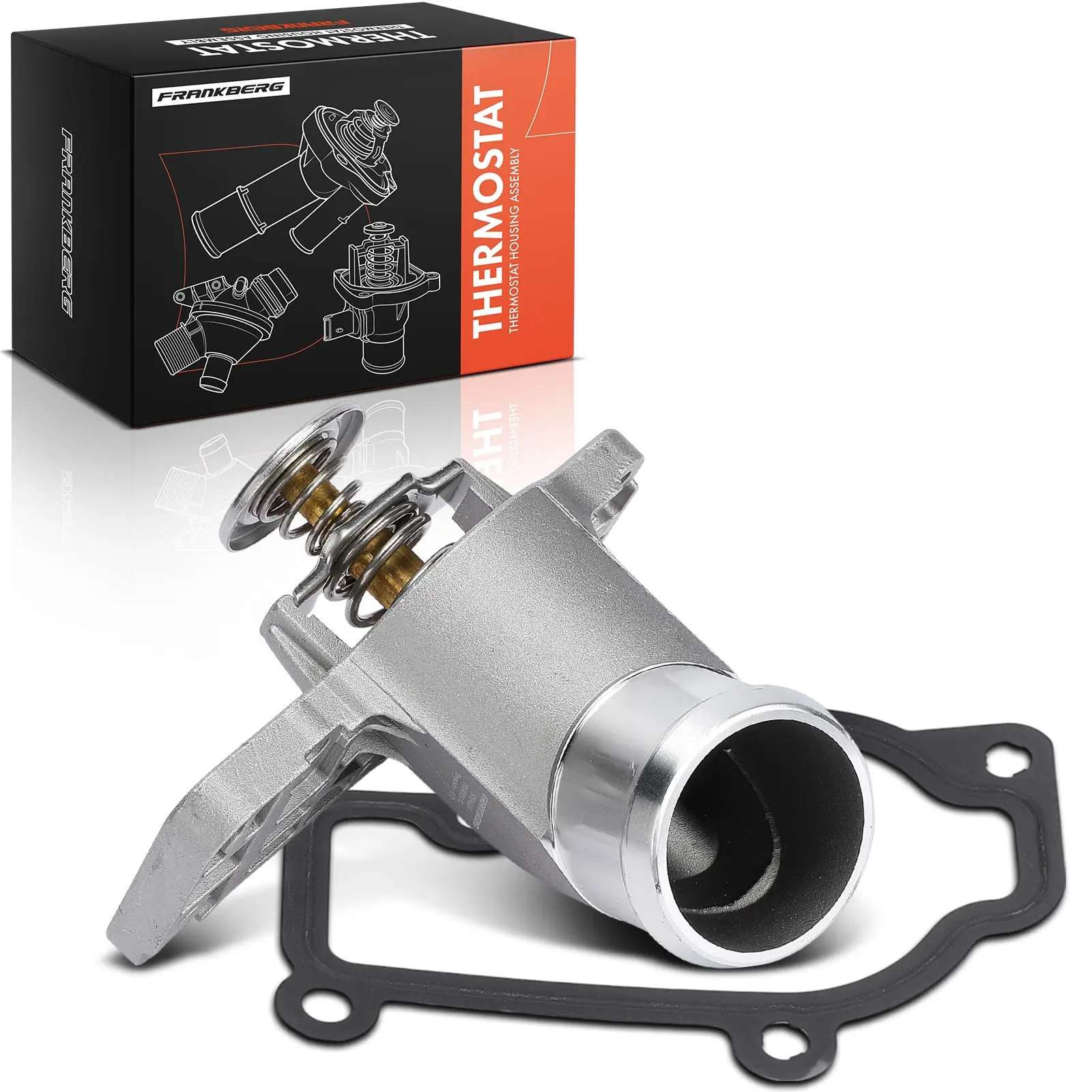 Frankberg 1x Thermostaat Koelvloeistof voor Porsche 911 Cabriolet 996 997 Boxster Cayman 987 99610601360 99610601357 99610612153