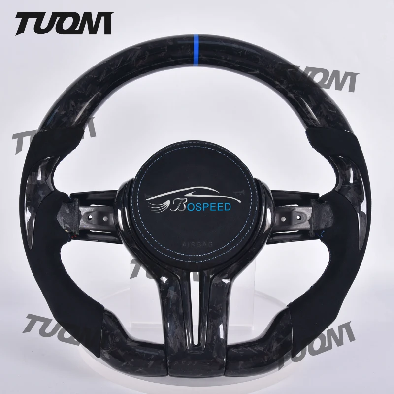 Alcantara Forged Carbon Fiber Steering Wheel For BMW F30 F32 F10 F20 F07 F01 E46 E60 E90 M2 M3 M4 M5 M6