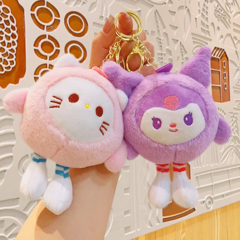 Sanrio Plush Cute Keychain Doll Student School Bag Decoration Pendant Doll Accessory Keychain Children's Daily Surprise Gift