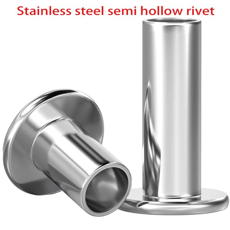 M2 M2.5 M3 M3.5 M4 GB875 304 stainless steel flat head half hollow half pipe handle rivet - Image 4