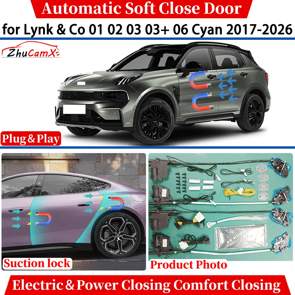 

Automatic Door Latch for Lynk & Co 01 02 03 03+ 06 Cyan 2017-2026 Electric Power Comfort Closing Soft Close Door Suction lock