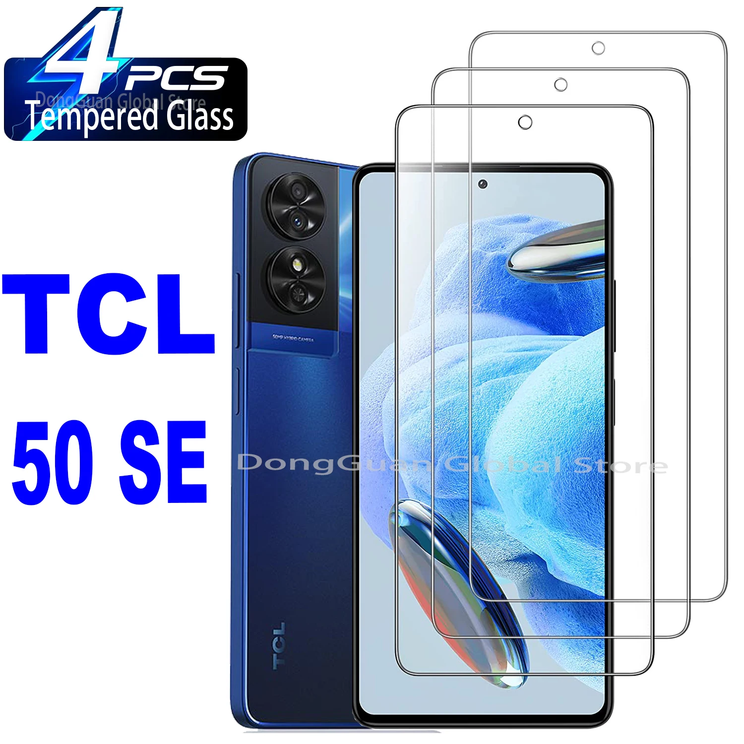 2/4Pcs Tempered Glass For TCL 50 SE Screen Protector Glass Film