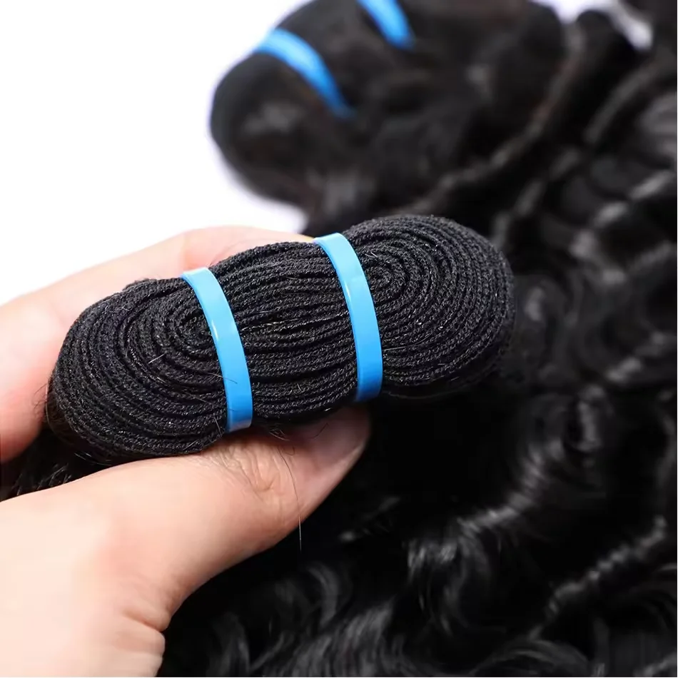 15A Grade Burmese Pix Curls Hair Bundles Raw Human Hair Weave Bundles Water Wave Curly Hair Bundles 10-30 Inches Long Hair