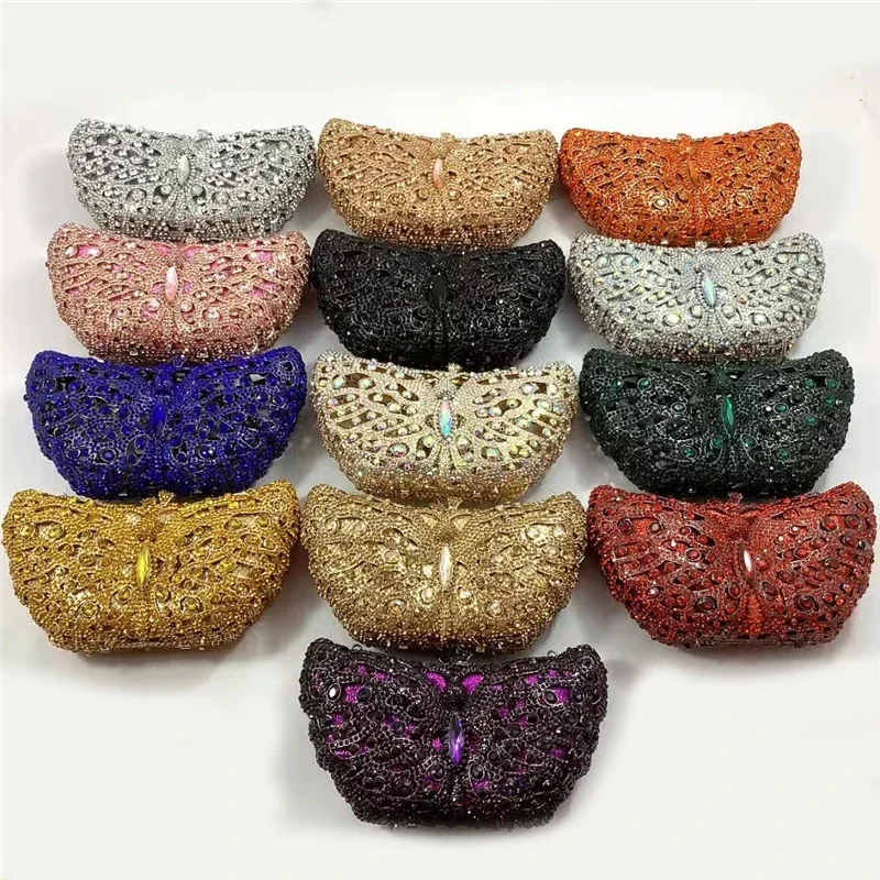 

Luxury Diamond Ladies Dinner Bag Wedding Party Bridal Clutch Bag Color Female Wallet Crystal Dinner Bag