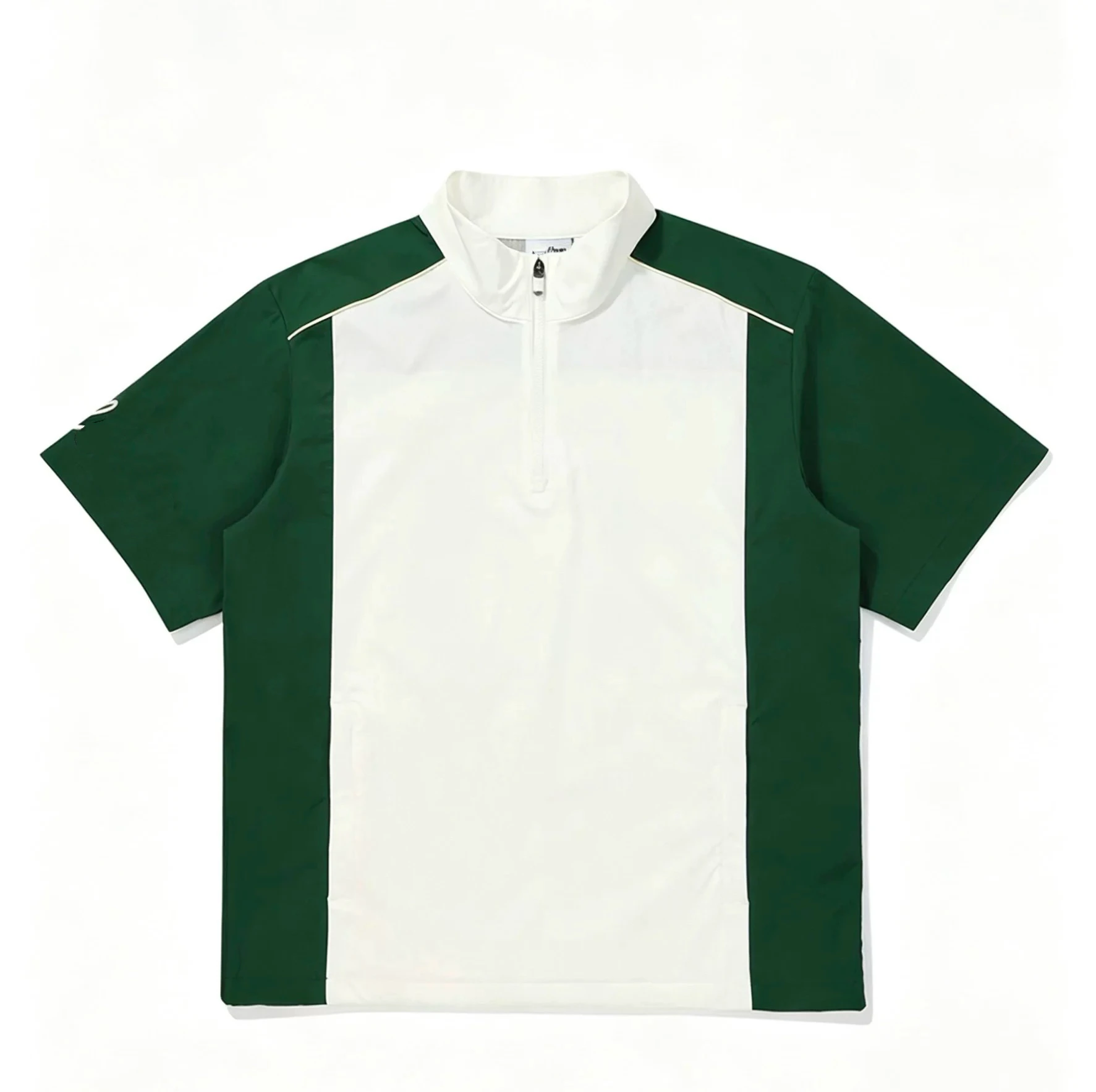 2026 New Brand Golf Clothing Men's Short Sleeved High Quality Half-zip Contrast-colored Stand Collar Golf Shirt