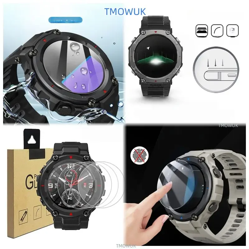

Защитная пленка из закаленного стекла для часов Amazfit T-Rex 3 Pro, 9H, устойчивая к царапинам, HD прозрачная, легко наносимая, аксессуар для экрана