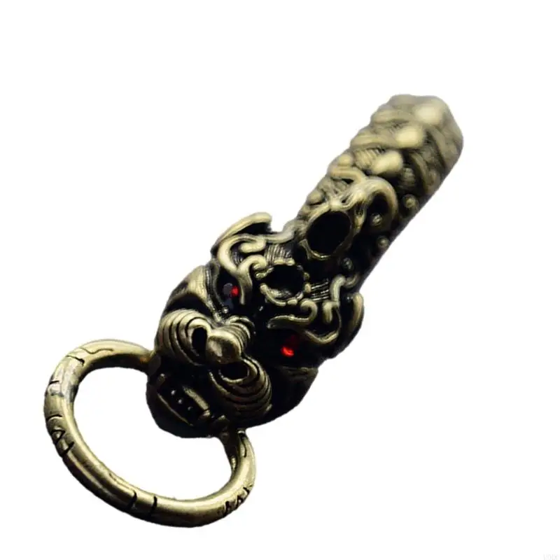 

Chinese Dragon Loong Keychains Creative Metal Keyring Gift Brass Pendant Y166
