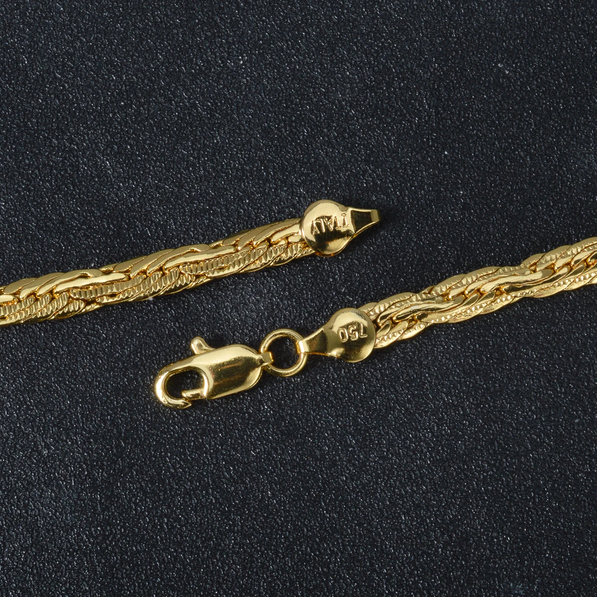 

Dubai 750 Italy Necklace Bracelet 18k Gold-plated 5mm Cool Snake Chain Men Women Hip-hop Jewelry 2-piece Set Accessory Gifts