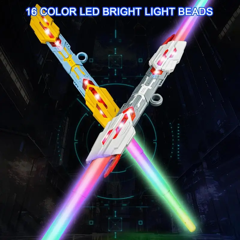 

Light Sabers For Kids Eye-catching Design LED Retractable Lightsaberes Swords With 16 Colors Change Flashing Stick Space Sword