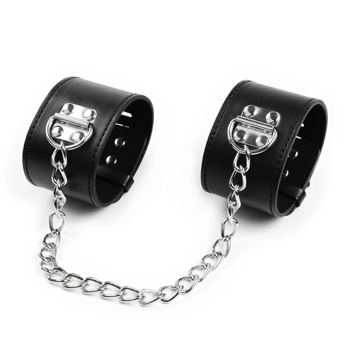 Sex Handcuff Toy with Lock 18+ Adult SM Slave Erotic Games Hand Restraint Cuffs Couple Sex Bondage Gears PU Lock Handcuffs - view 2