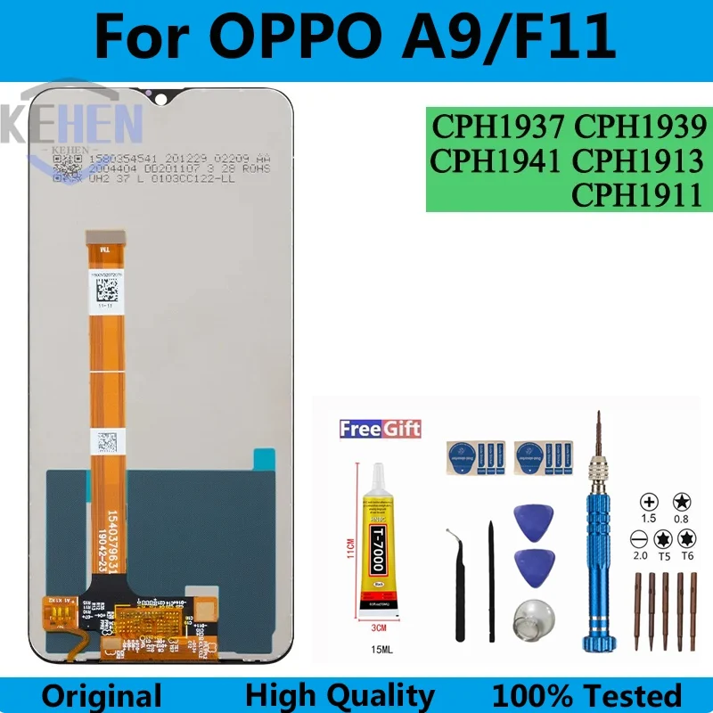 Lcd For OPPO A9 F11 Display Touch Screen Digitizer Panel Assembly For CPH1937 CPH1939 CPH1941 CPH1913 CPH1911