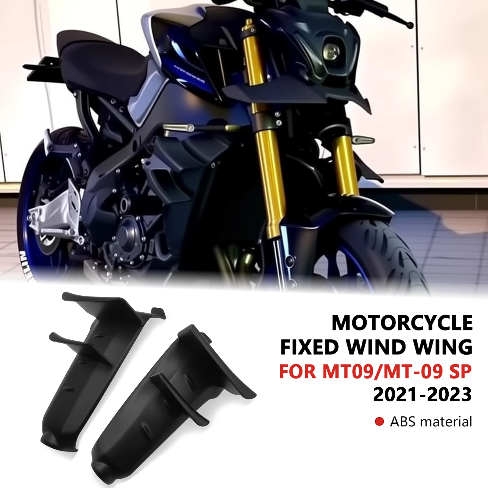 

MT09 мотоциклетные спортивные прижимные спойлеры с голыми боковыми спойлерами, аэродинамический дефлектор крыла, аксессуары, подходит для MT-09 SP 2021 2022 2023