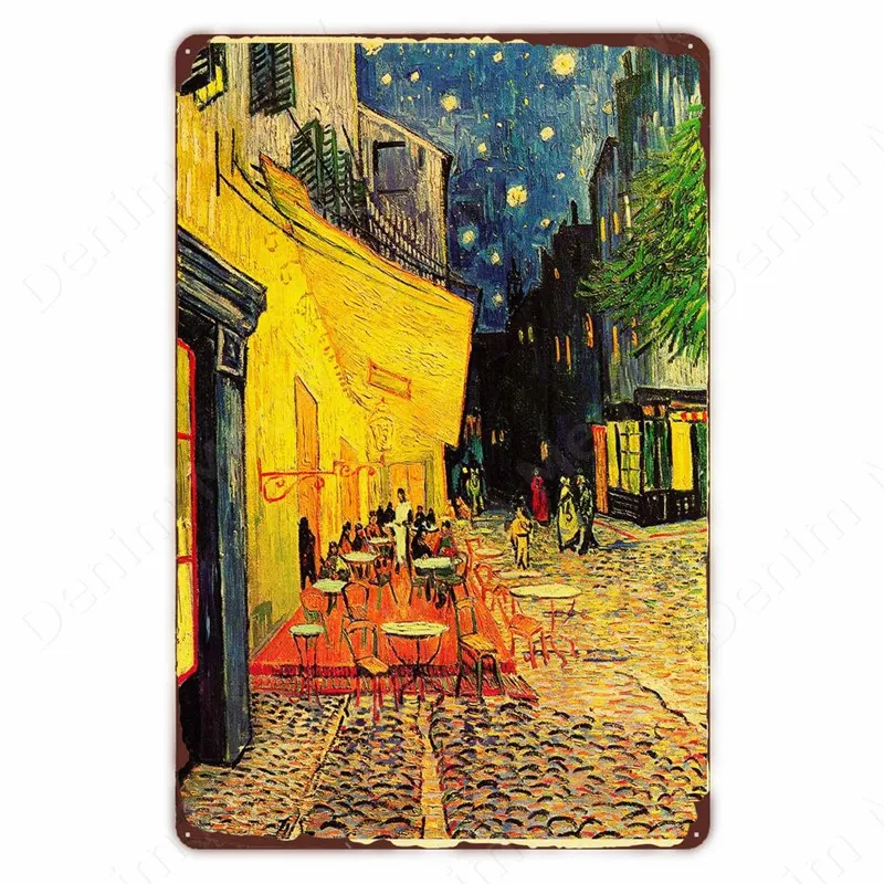 Van Gogh Painting Vintage Metal Poster, Famous Oil Painting Collection, Tin Sign, Home, Bar, Cafe Decor, Art Wall Painting, N515