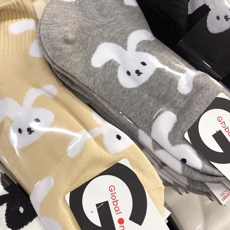 

Korean Rabbit Korean Socks Comfortable Breathable Cute Fun Patterns Middle Tube Sock Outdoor Leisure Daily Fashion Accessories