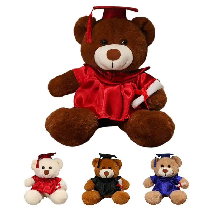 Graduation Bear Class Of 2024 Girls Graduation Decoration Plush Bear With Hat Graduation Bear Celebrate College Graduation &