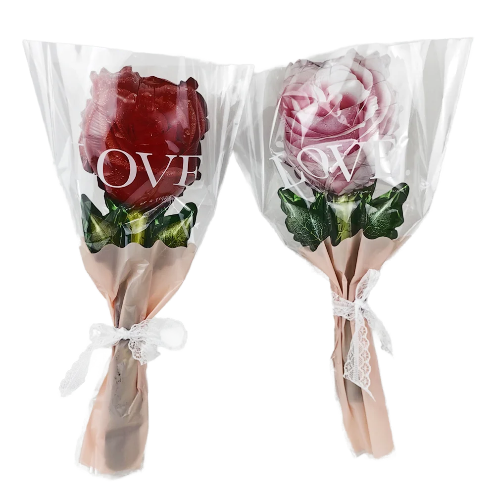 10pcs Mini Rose Flower Balloons Rose Shaped Balloons Valentines Day Wedding Decor Girl Gift Baby Shower Birthday Party Supplies