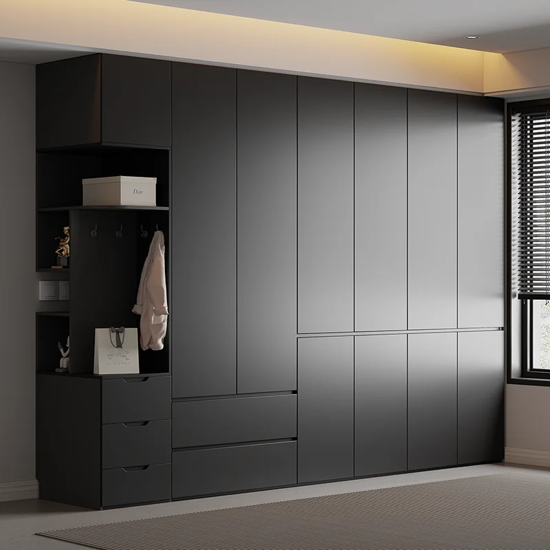 

Minimalist Space Saving Wardrobe Modern Jewelry Display Drawers Bedroom Wardrobe Clothes Cabinet Guarda Roupa Hotel Furniture