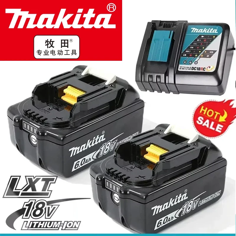 

100% оригинальная батарея Makita 6Ah для Makita 18 В, аккумулятор BL1830B BL1850B BL1850 BL1840 BL1860 BL1815, сменная литиевая батарея