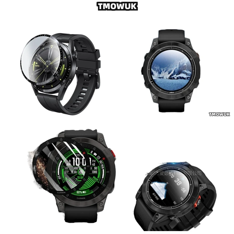 

For Garmin Fenix 6 7 8 7X 6X 7S 47mm 51mm Flexible Screen Film Full Cover Anti - Scratch PMMA