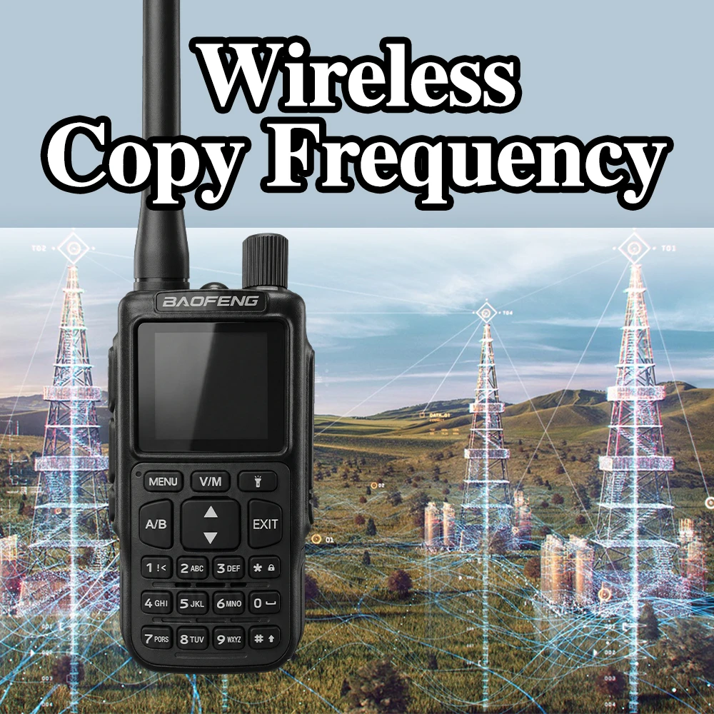 Ultra Slim BAOFENG MINI5 Handheld Radio VHF/UHF Air Band Long Range Rechargeable Civil Walkie Talkie Two Way Communication