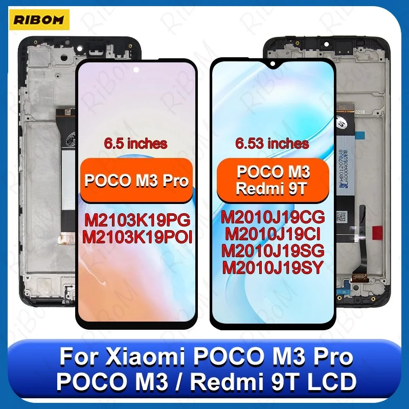 

ЖК-дисплей для XIAOMI Poco M3 Redmi 9T, сенсорный экран с цифровым преобразователем для Xiaomi POCO M3 Pro, телефон с ЖК-дисплеем M2010J19C, оригинал