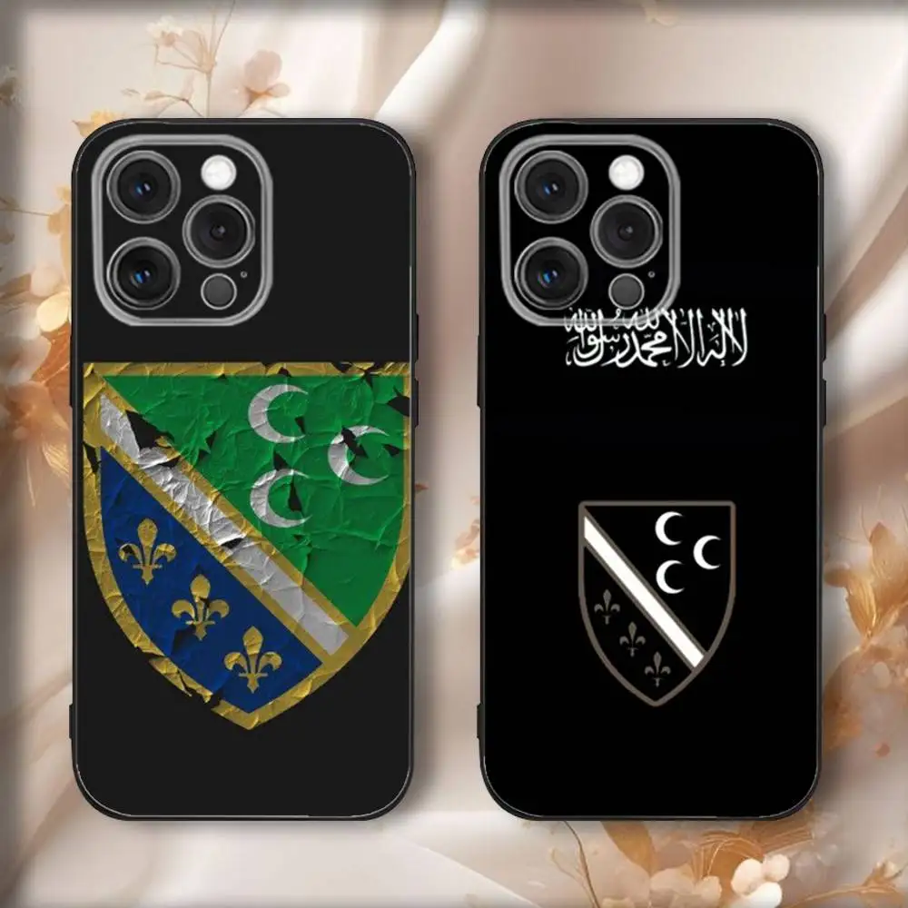 

Чехол для телефона с флагом S-Sandzaks для iPhone 17,16,15,14,13,12,11,Pro,Max,Plus,Air,X,XS,XR,SE,8,7,Mini,Soft Black Funda