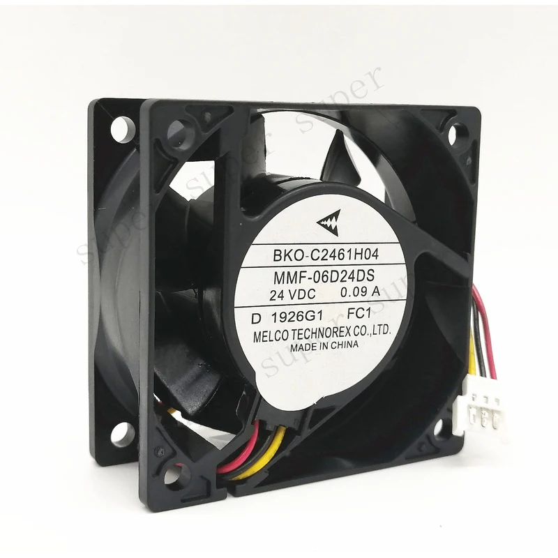 S+    Mitsubishi Inverter Fan BKO-C2461H04 MMF-06D24DS FC1 24V 0.09A 6CM 3-wire