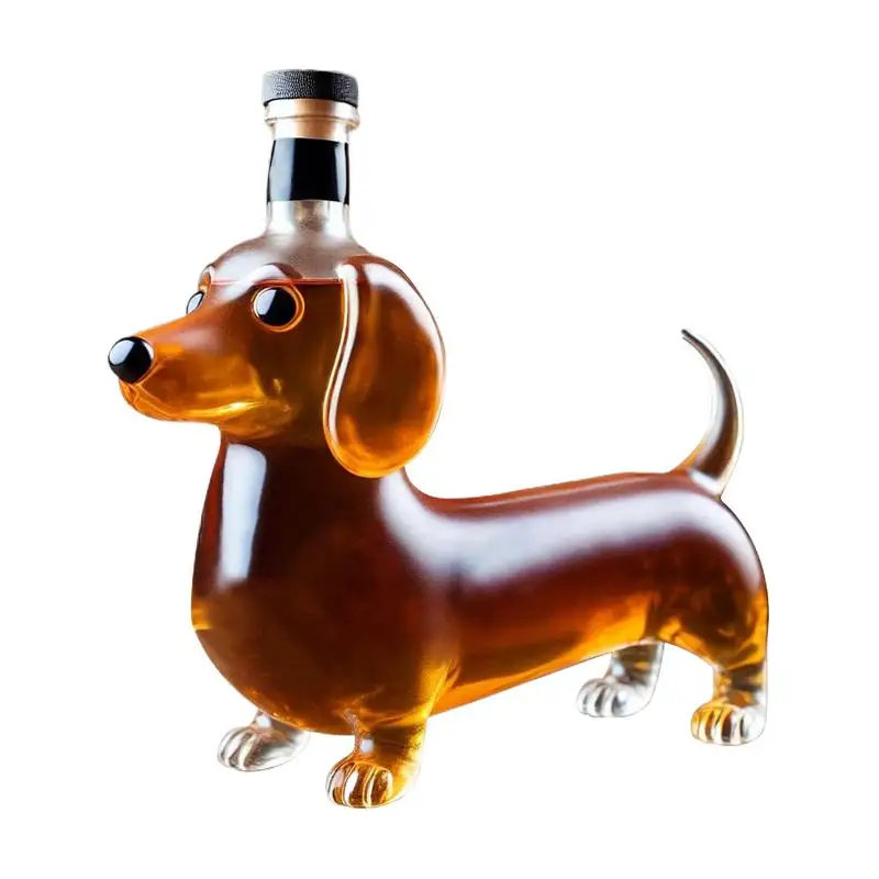 Afbeelding 5: Drankflessen Glazen Drankfles Teckel Hond Vorm Housewarming Bruiloft Karaf Decoratie Wijncontainer Dispenser Voor Papa
