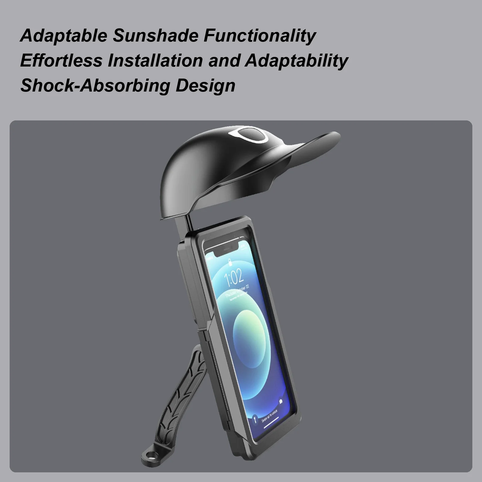 

Scooter Phone Holder Biking Sun Hat Bracket Waterproof Mobile Phone Mount For Women Men Riding Motorcycles Bicycles Scooters