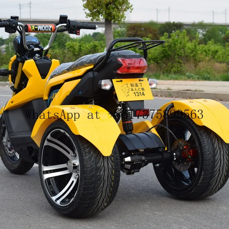 14 Inch Three-Wheel Tricycle, 60 V 1000 W /72 V 20 Ah 1500 W Differential Drive Motor
