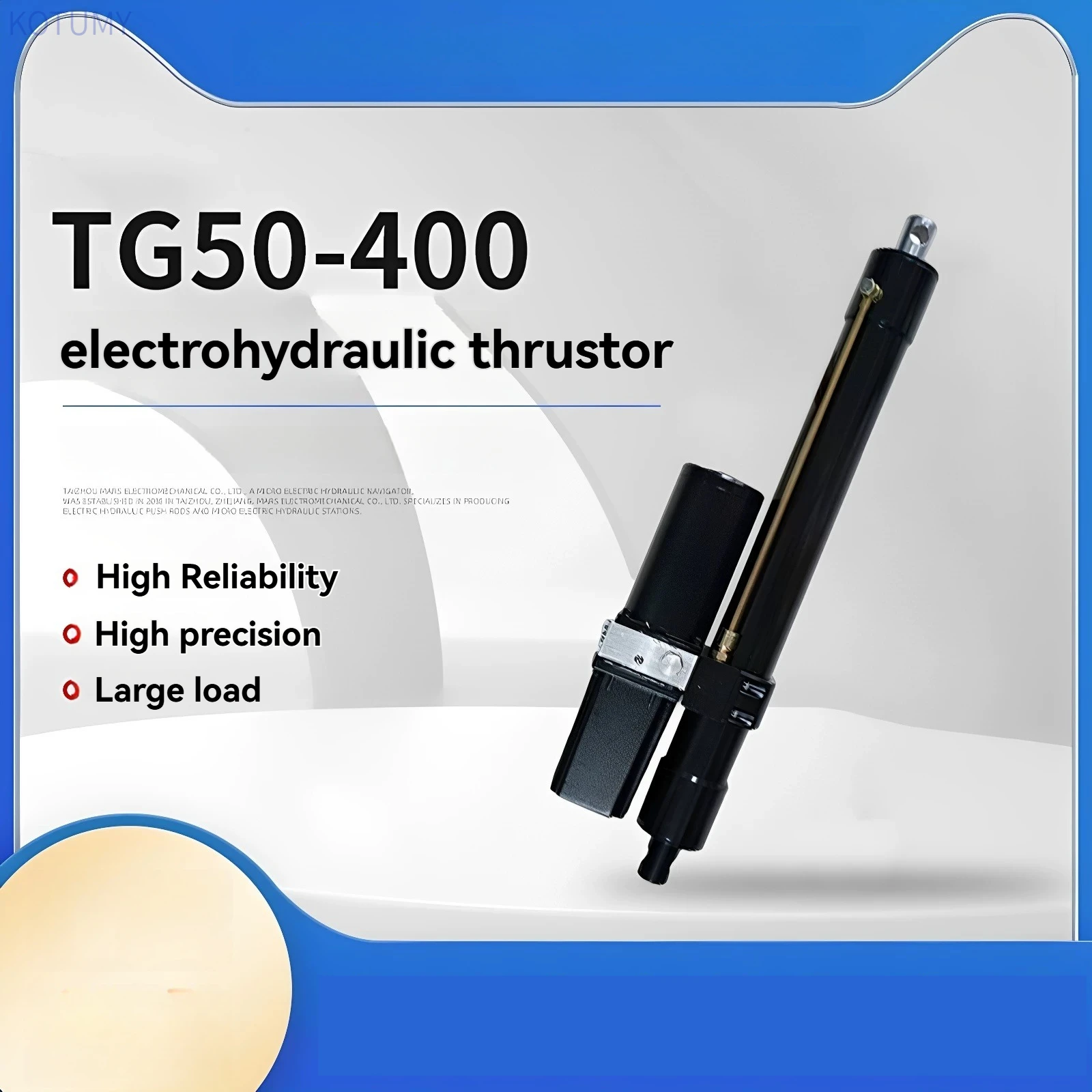 Electric Hydraulic Cylinder Assembly, Heavy Duty Hydraulic Ram with Hydraulic Lock for Lifting