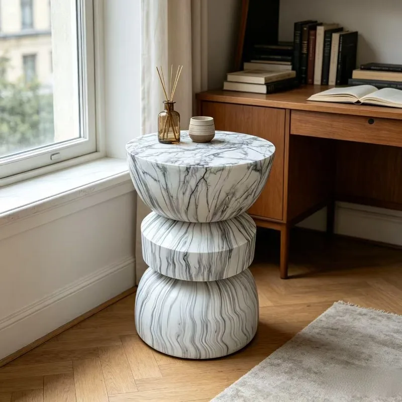Handmade Modern 3-Tier MgO Coffee Table-Durable Lightweight & Portable for Indoor/Outdoor Use