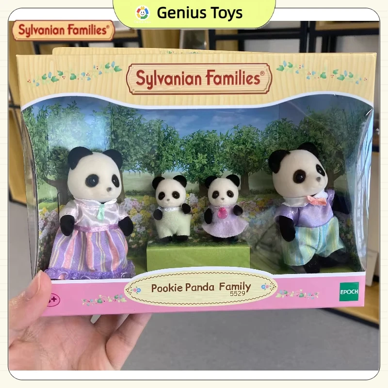실바니안 패밀리 동물 가족 세트 팬더 고슴도치 플로라 토끼 수집용 장난감 귀여운 피규어 어린이 선물 방 장식 크리스마스 선물